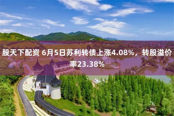 股天下配资 6月5日苏利转债上涨4.08%，转股溢价率23.38%